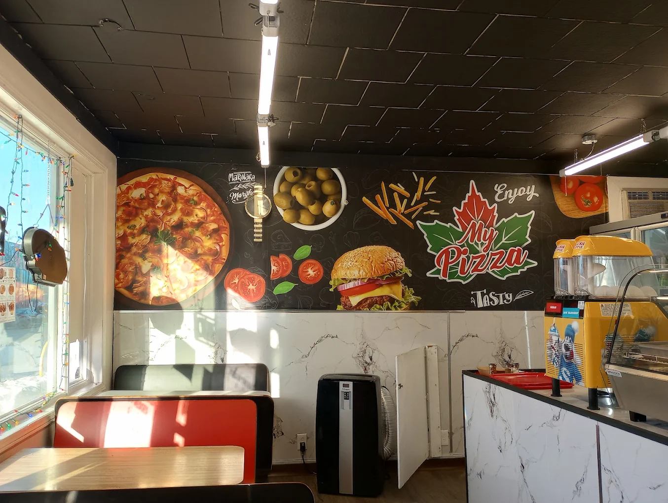 Halal fried kabaab combo with fries at My Pizza Winnipeg